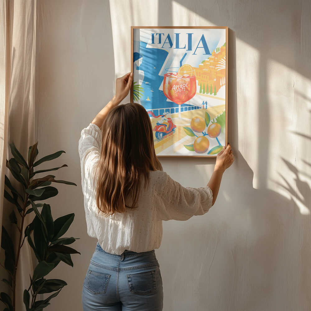 Poster mit italienischer Sommerküste
