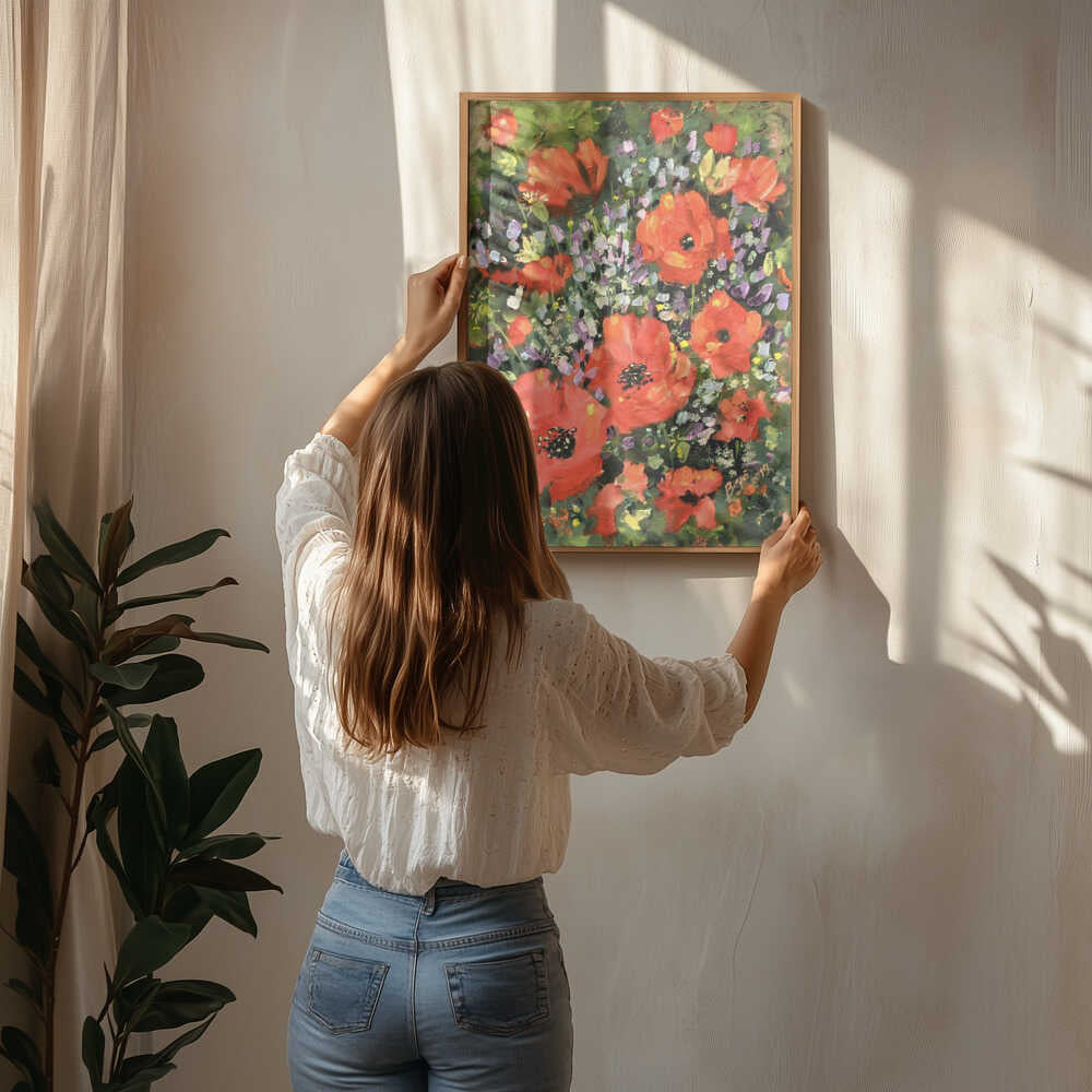 Vibrant Poppy Garden Poster