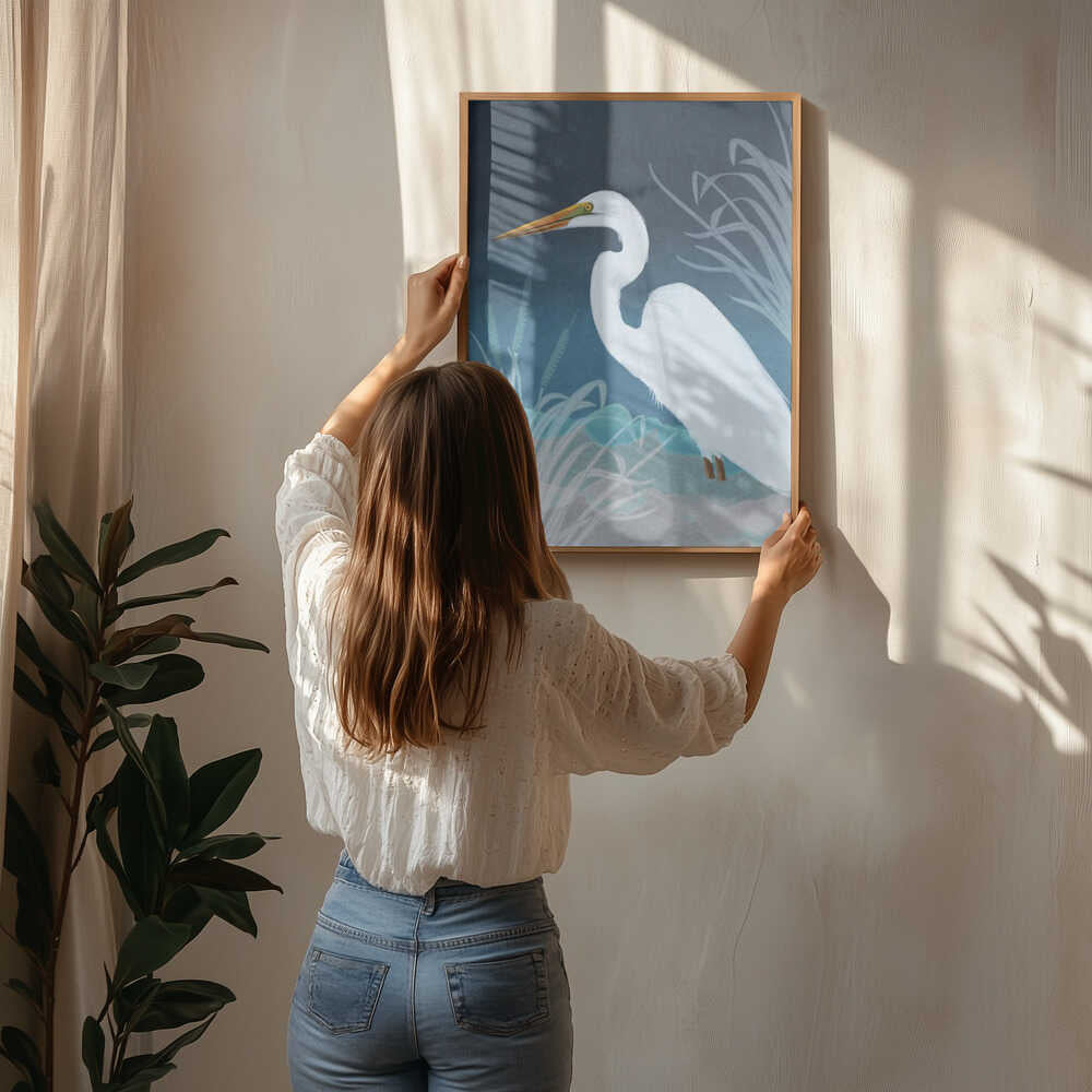 Egret Copy Poster