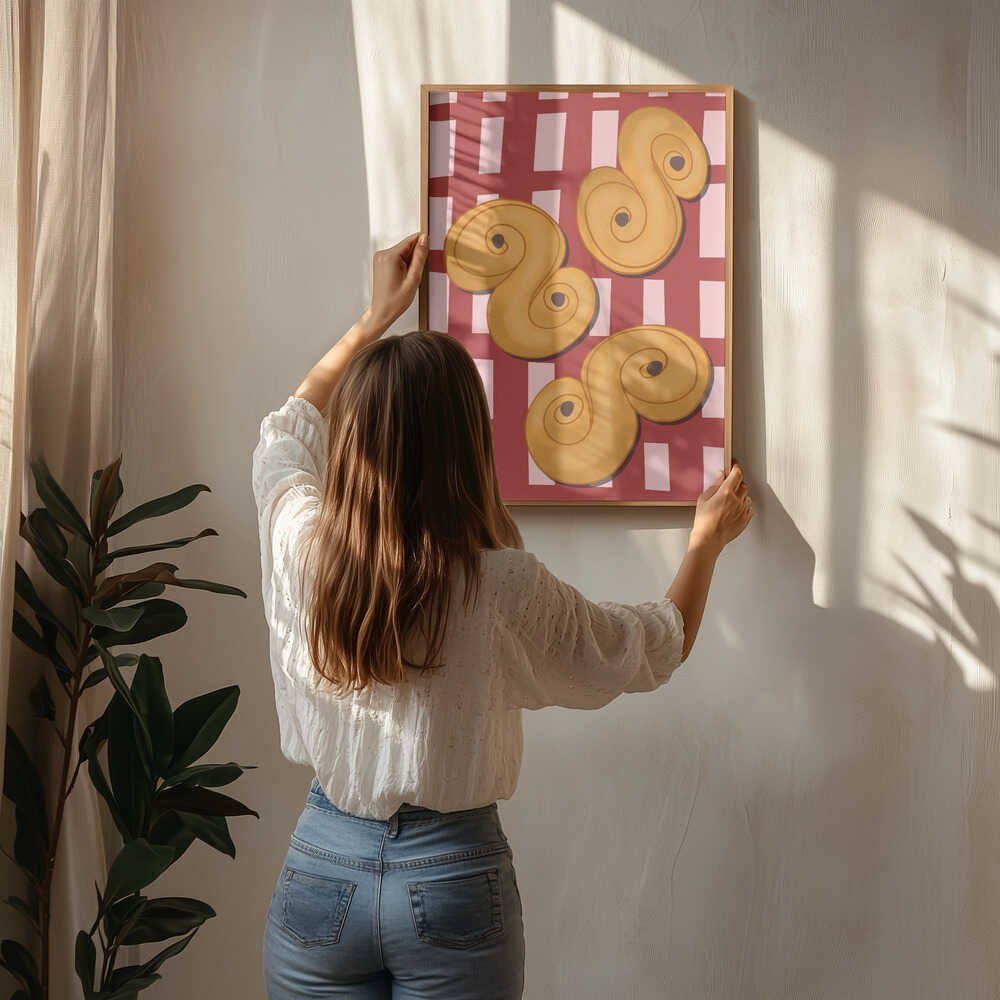 Golden Swirl Delight Poster
