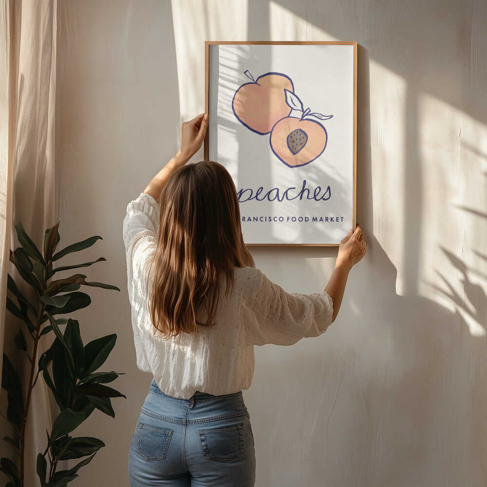 Fresh Summer Peaches Poster