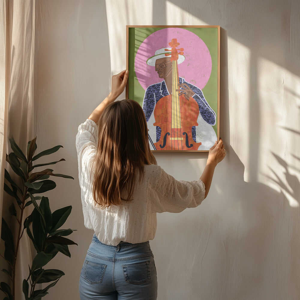 Jazz Cello Player Poster