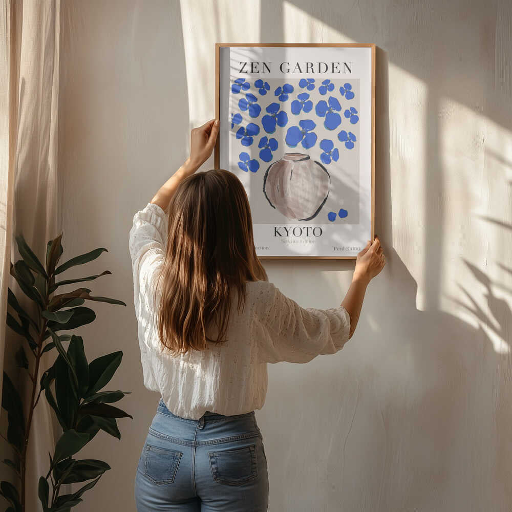 Poster „Himmelblaue Blüten“