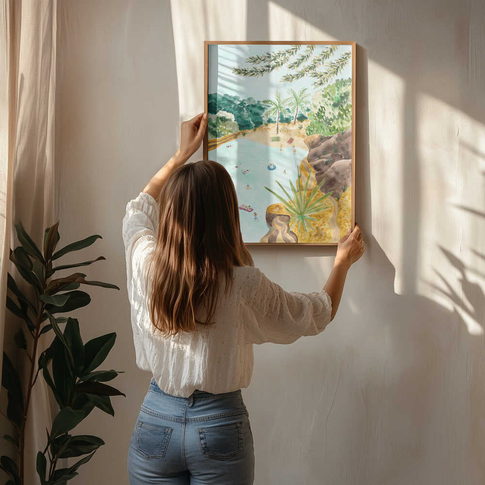 Tropical Lagoon Oasis Poster