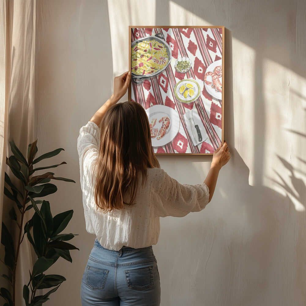 Spanish Paella Meal Poster