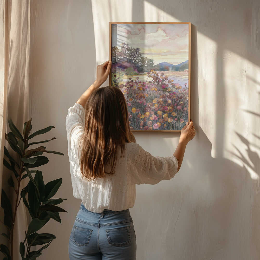 Blüte zur goldenen Stunde, Poster