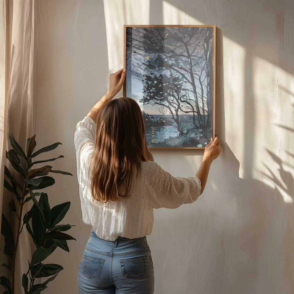 Magical Night Reflections Poster