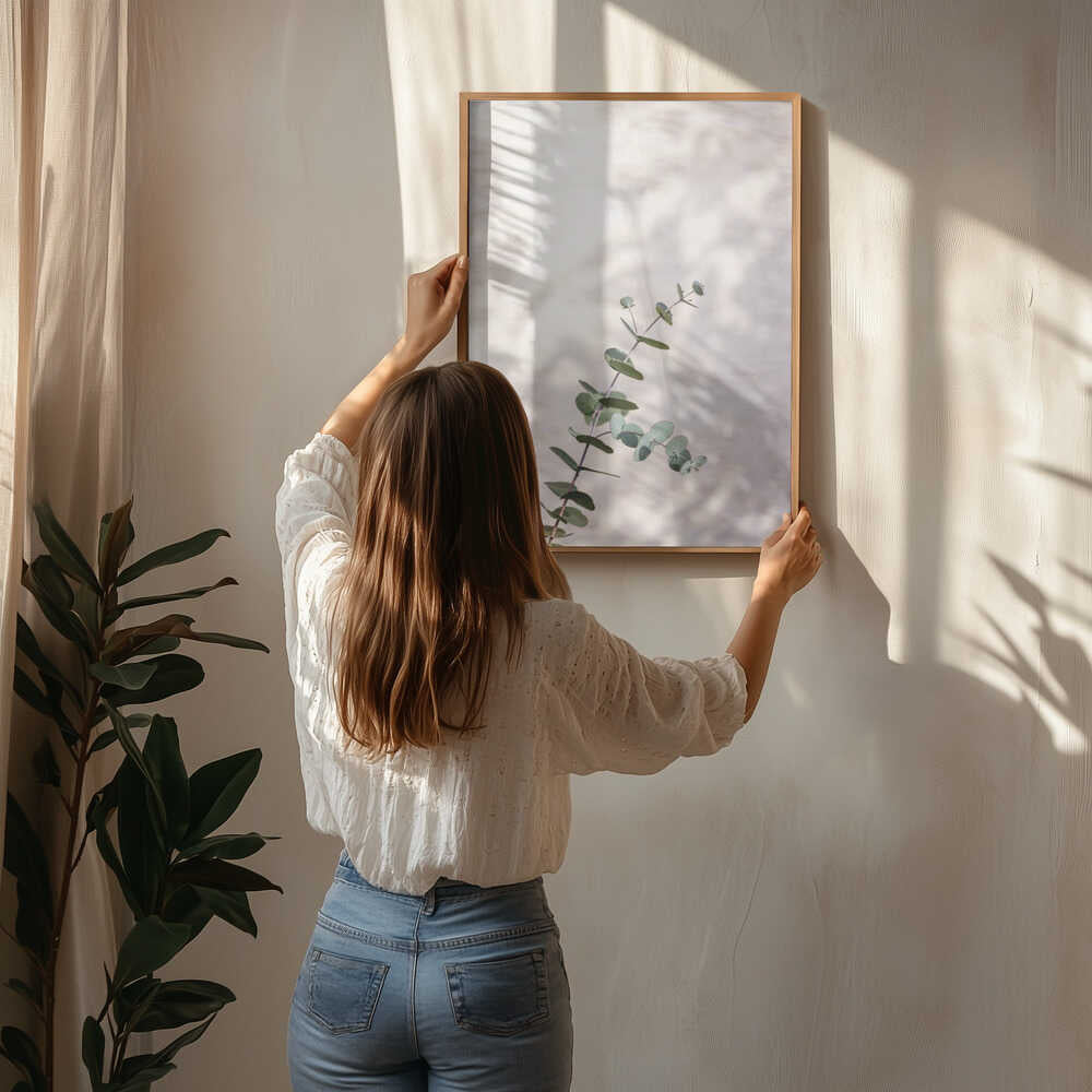 Eucalyptus Branch Shadow Poster