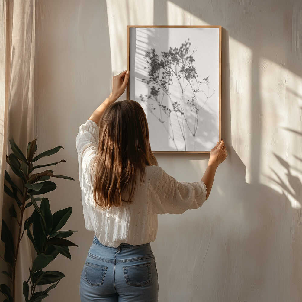 Poster „Zarte Pflanzensilhouette“